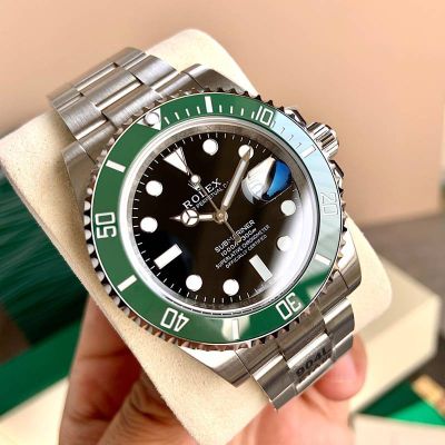 Rolex Submariner ETA 2824 Movement 41mm 904L Steel Green Bezel Watch
